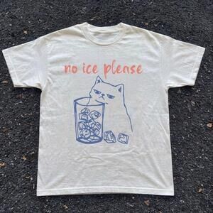 No Ice Please Cat Graphic Tee